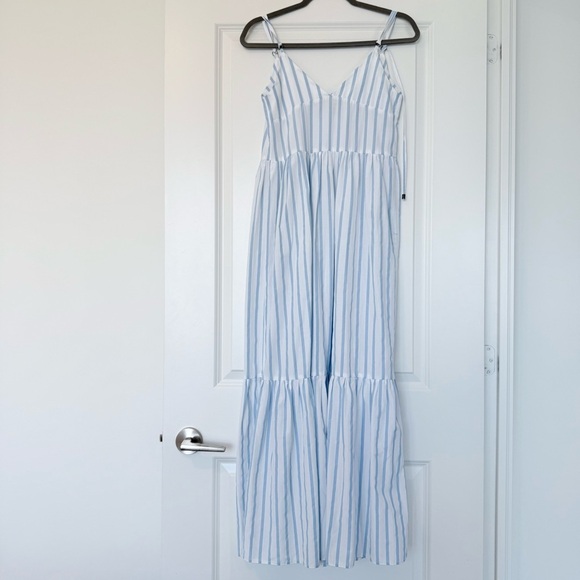ASOS Blue White Striped Maxi Sundress – Cotton Blend - Picture 2 of 13